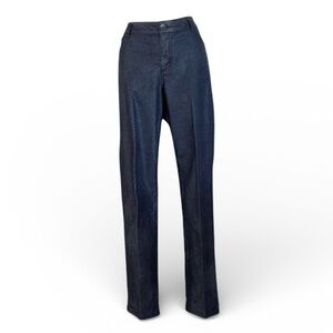 CHICO’s Platinum Denim Jeans Navy Snake Print High Waist. Size: Chico's 2 / US12